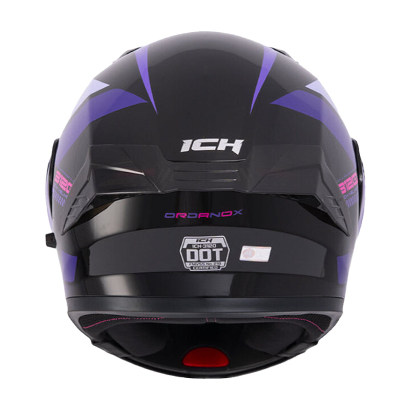 Casco Ich 3120 Ordanox Negro Morado Fucsia