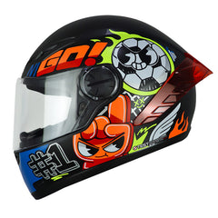 Casco Ich 501sp Kids Sp Champs Negro Naranja Neon