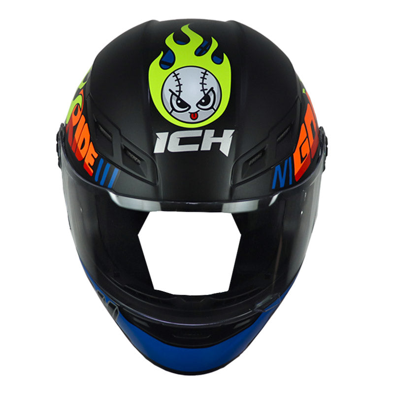 Casco Ich 501sp Kids Sp Champs Negro Naranja Neon
