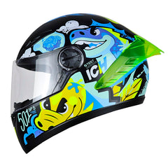 Casco Ich 501sp Kids Sp Dino RIde Negro Azul