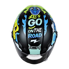 Casco Ich 501sp Kids Sp Dino RIde Negro Azul
