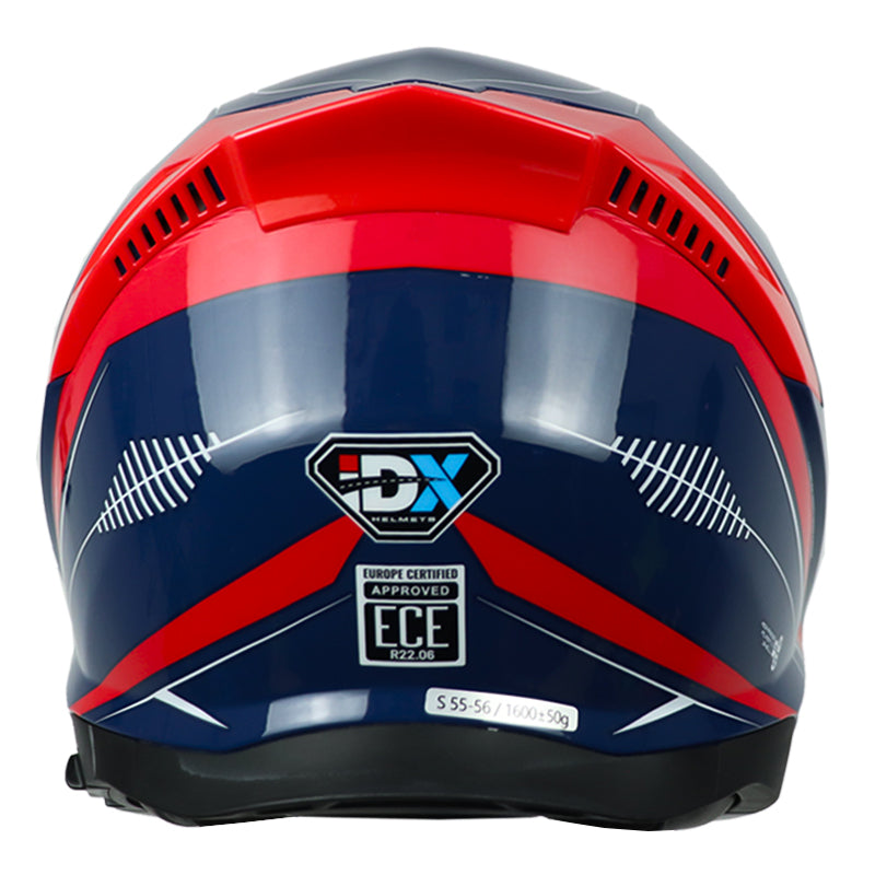 Casco Idx Titan Atlas Dark Azul Rojo Blanco