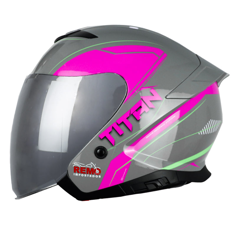 Casco Idx Ix Gris Fucsia