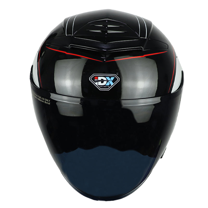 Casco Idx Titan Atlas Silver Negro Rojo