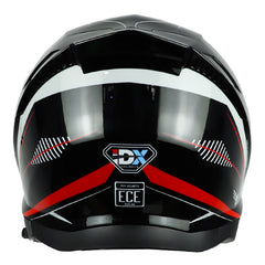 Casco Idx Titan Atlas Silver Negro Rojo