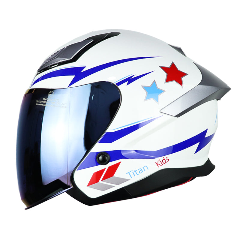 Casco Idx Titan Kids Nova Blanco Azul