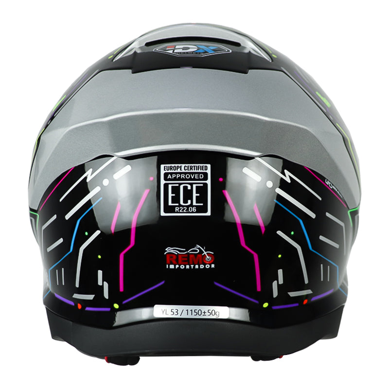Casco Idx Titan Kids Pacman Negro Silver