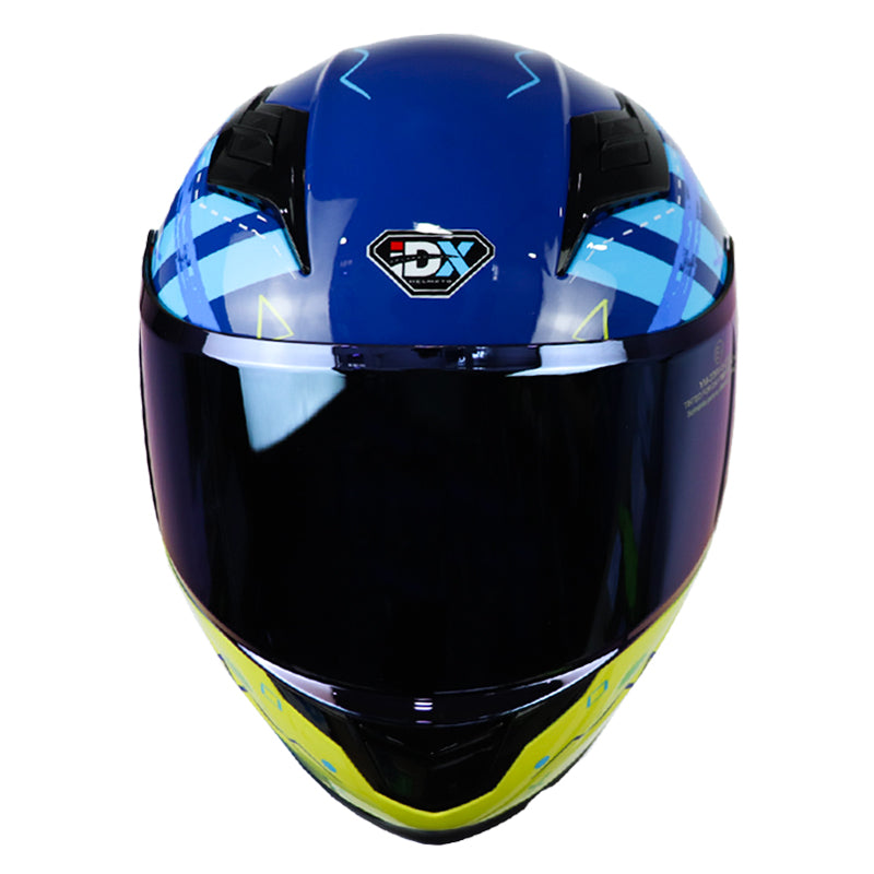 Casco Idx Titan Kids Pixel Bleu Azul Amarillo
