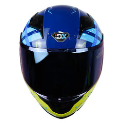 Casco Idx Titan Kids Pixel Bleu Azul Amarillo
