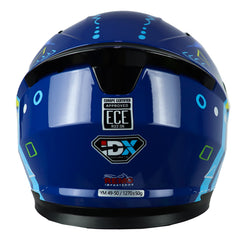 Casco Idx Titan Kids Pixel Bleu Azul Amarillo