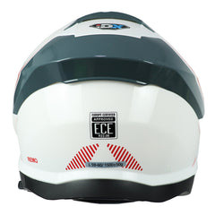 Casco Idx Titan Retro Blanco Rojo