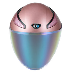 Casco Idx Titan Retro Rosa Dorado