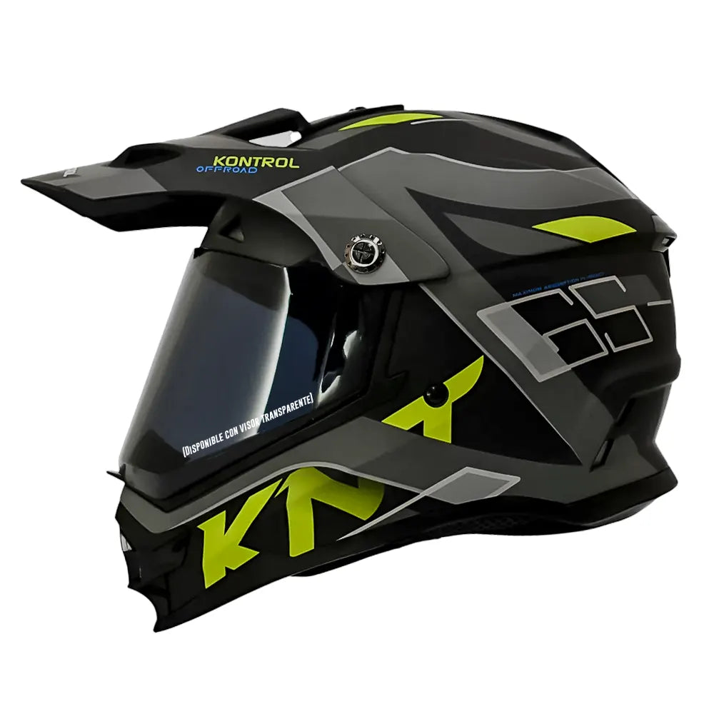 Casco Kontrol 819-6  Gs Negro Gris Amarillo