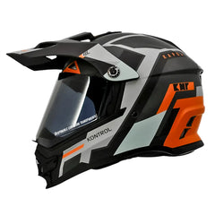 Casco Kontrol 819-6  Kapuk Negro Naranja