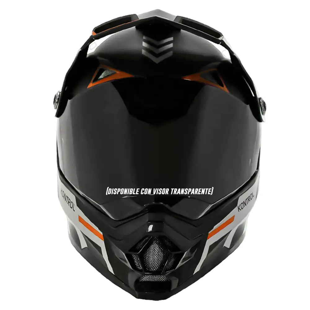 Casco Kontrol 819-6  Kapuk Negro Naranja
