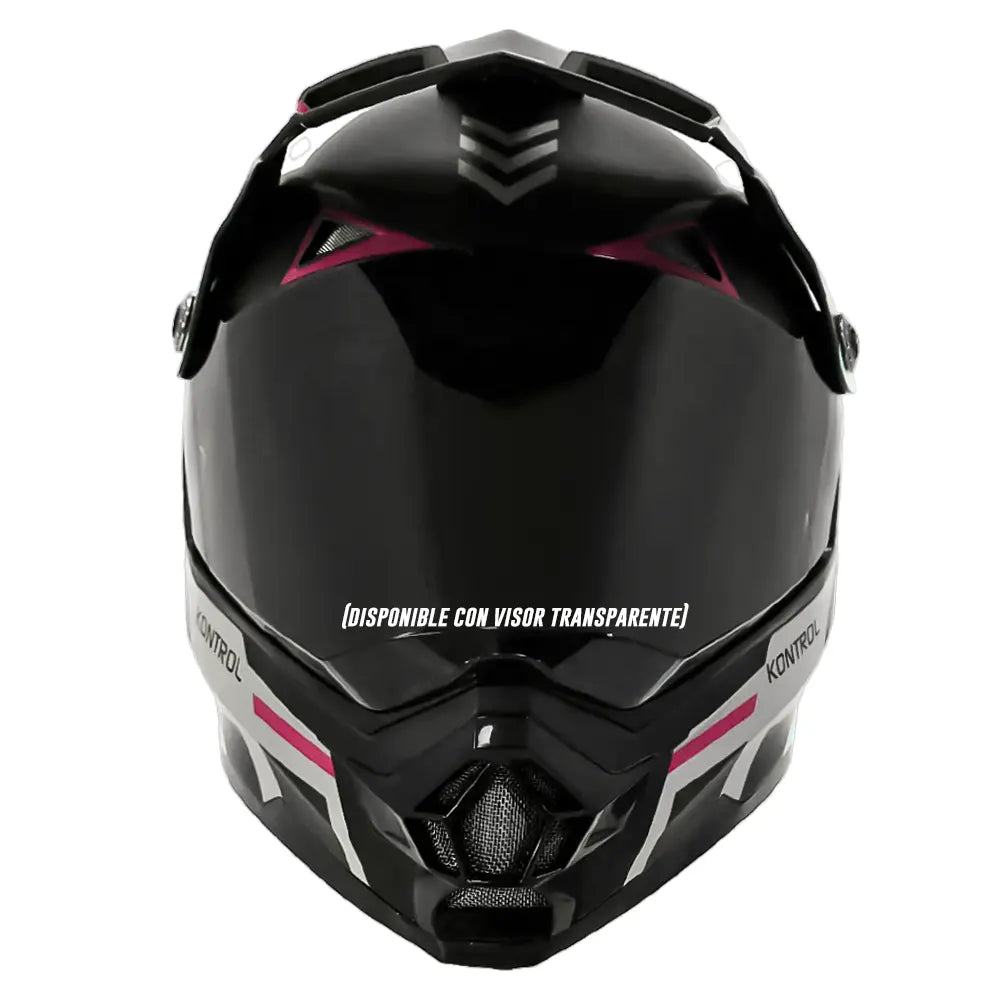 Casco Kontrol 819-6  Kapuk Negro Rosado