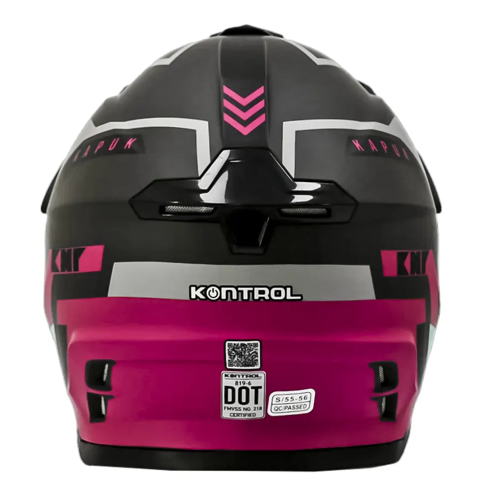 Casco Kontrol 819-6  Kapuk Negro Rosado