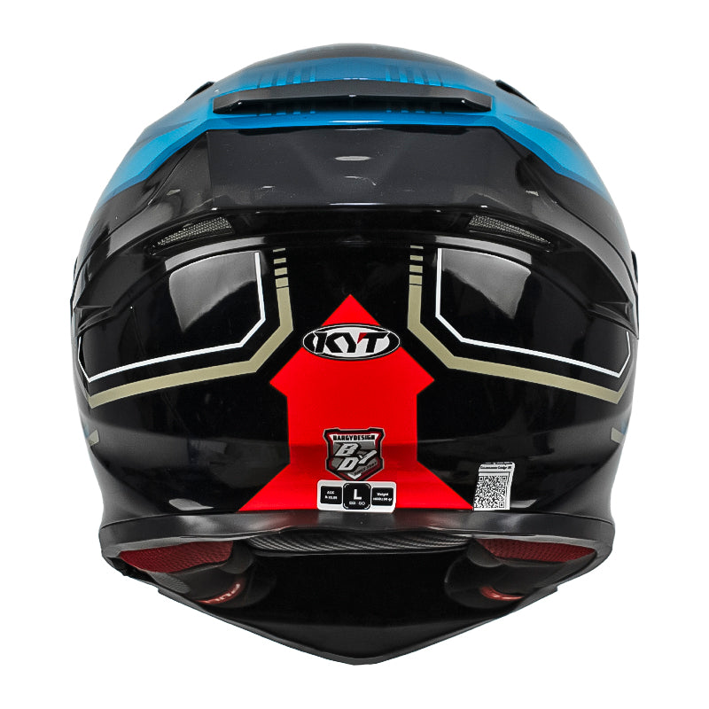 Casco Kyt R2r Parsec Negro Azul Rojo