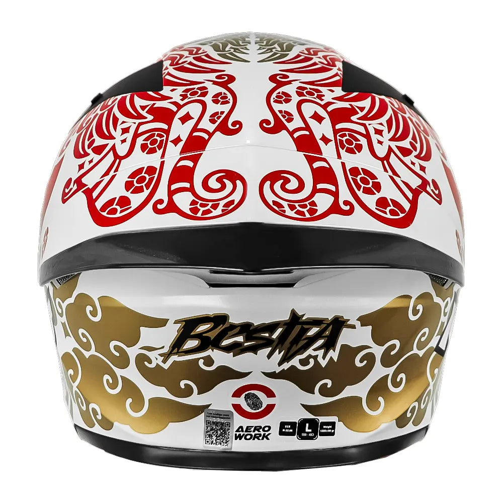 Casco Kyt Tt-Revo Enea Indonedia Blanco Perla