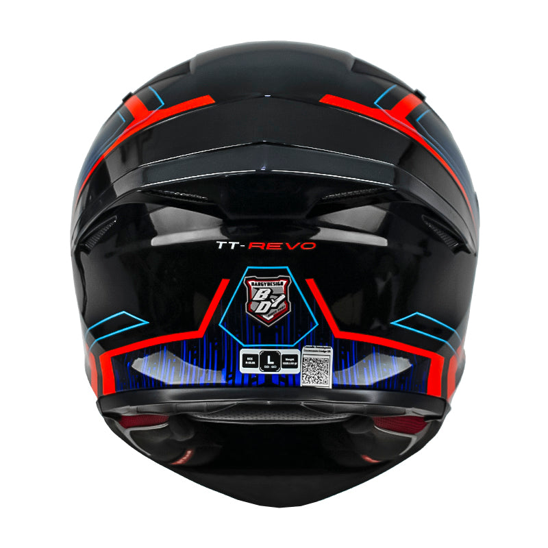 Casco Kyt Tt-Revo Speeding Negro Rojo Azul
