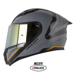 Casco Ls2 FF353 Angle Gris Oscuro Dorado Visor Iridium Dorado