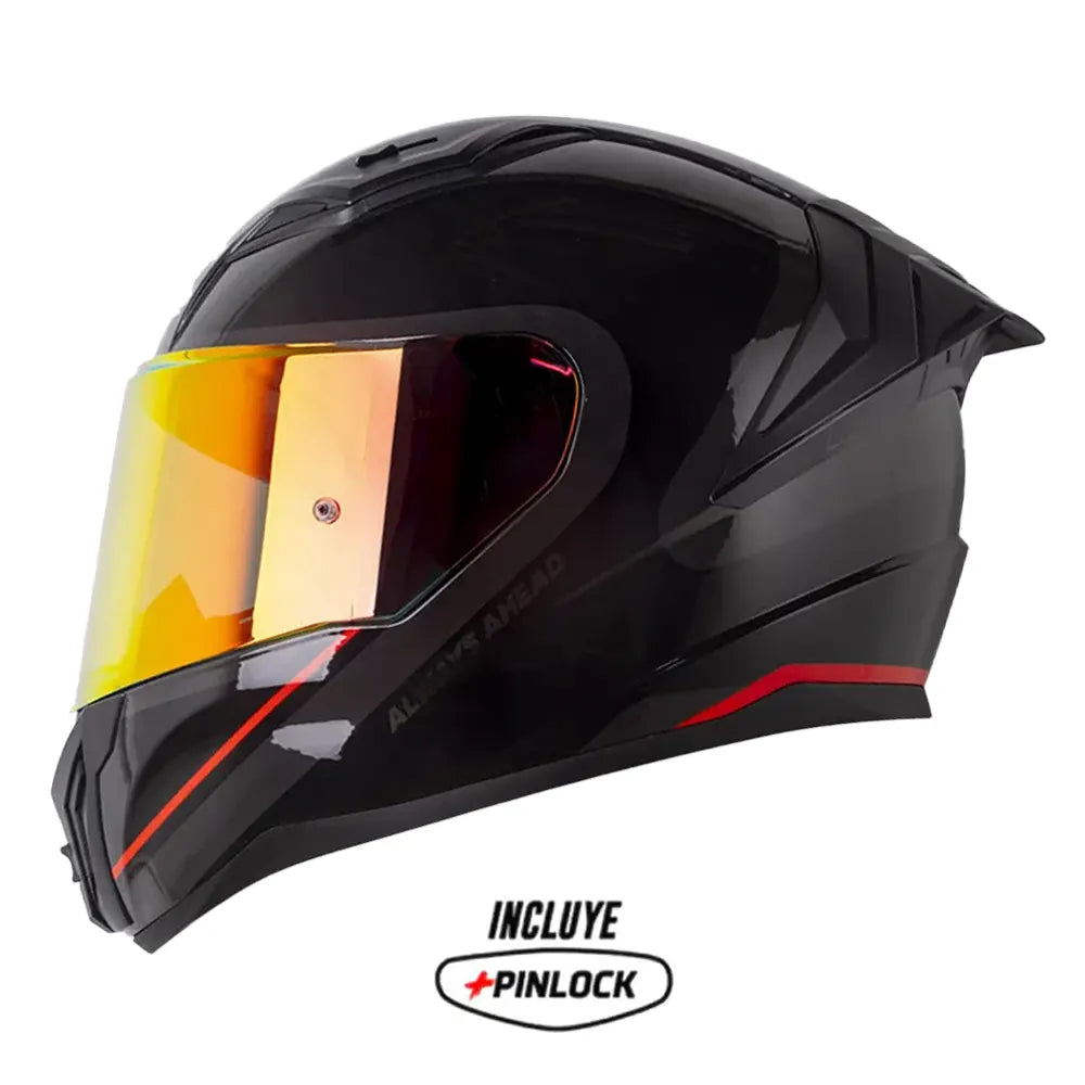 Casco Ls2 FF353 Angle Negro Rojo Visor Revo Rojo