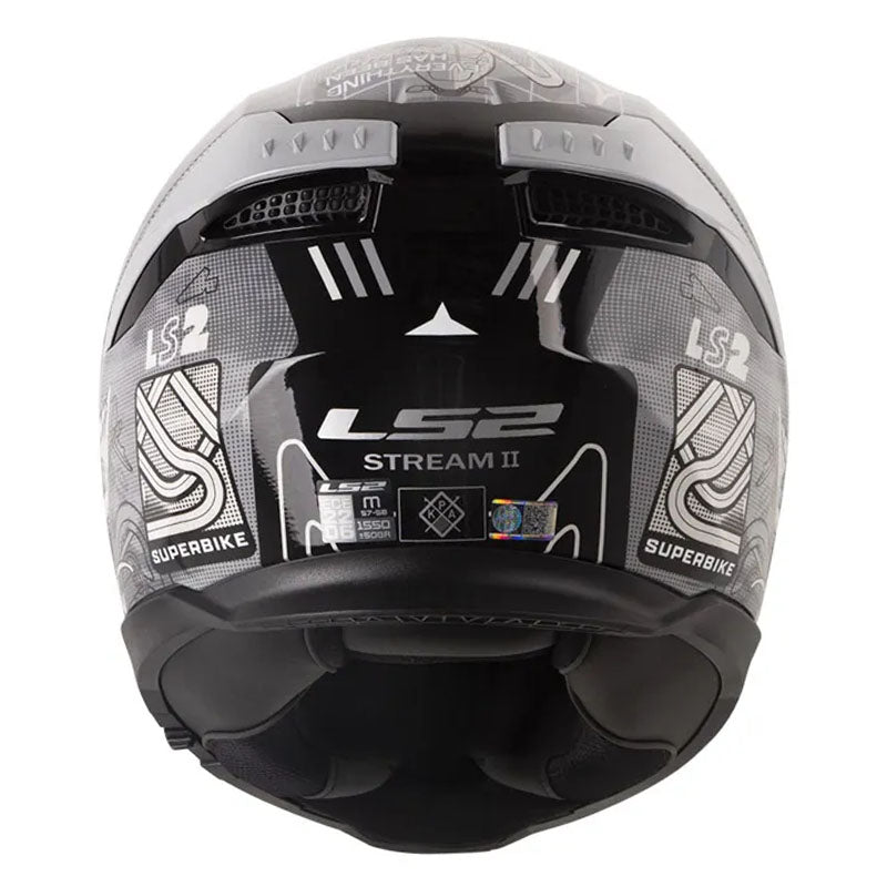 Casco Ls2 FF808 Stream II Gp Gris Visor Iridium Silver