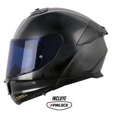 Casco Ls2 FF808 Stream II Jeans Titanio Visor Iridium Azul