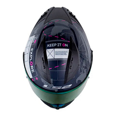 Casco Ls2 Ff806 Beyond Azul Fucsia Visor Revo Morado