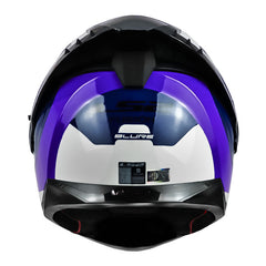 Casco Ls2 Ff806 Blure Blanco Morado Visor Iridirium Azul