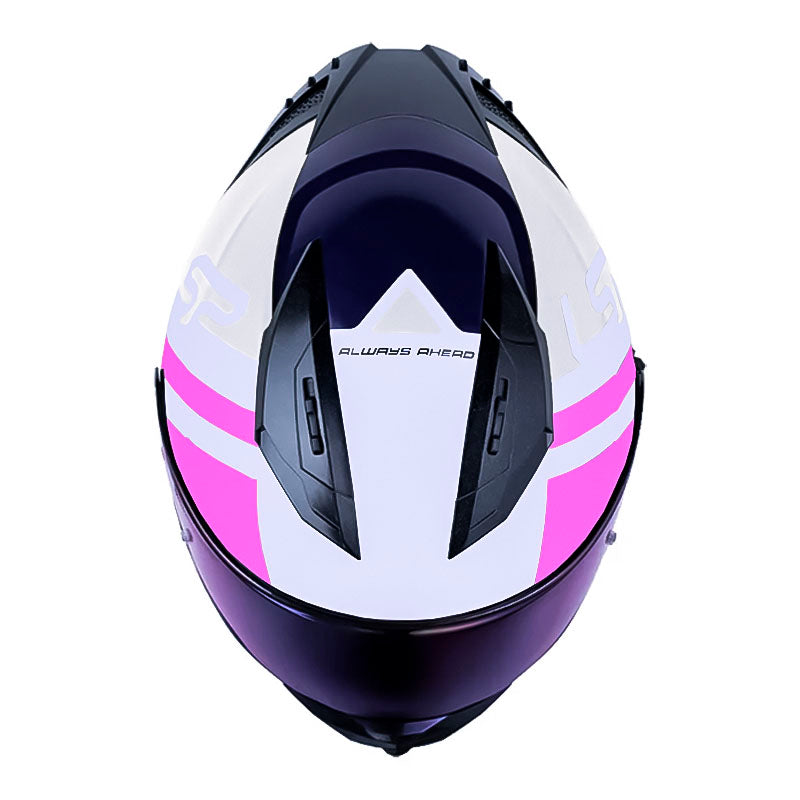 Casco Ls2 Ff806 Fusion Seven Morado Claro Visor Iridium Azul