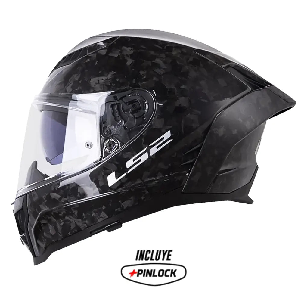 Casco Ls2 Ff807 Dragon Solid Carbon Forget Negro
