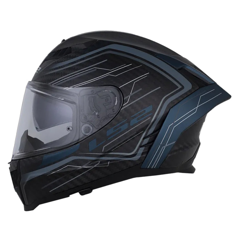Casco Ls2 Ff807 Dragon Subic Azul Claro Negro