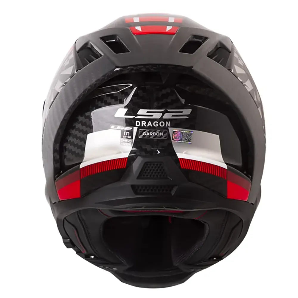 Casco Ls2 Ff807 Dragon Trax Rojo Negro
