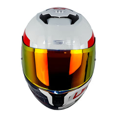 Casco Ls2 Ff808 Air_Force Gris Azul Oscuro Visor Revo Rojo