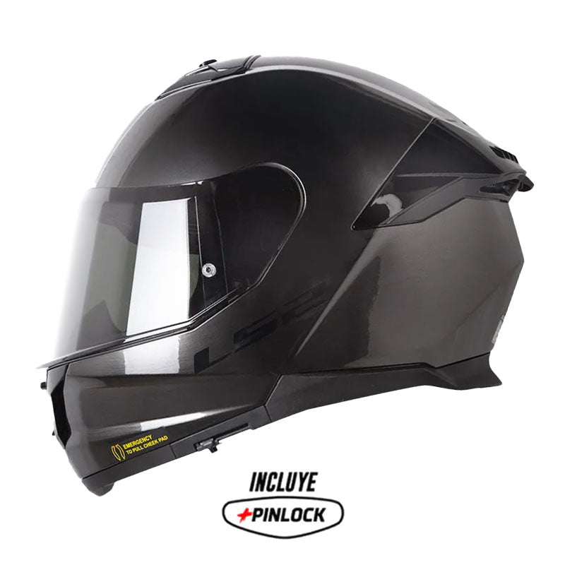 Casco Ls2 Ff808 Jeans Titanio Visor Iridium Silver