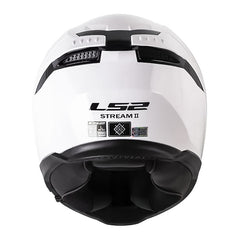Casco Ls2 Ff808 Stream II Solid Blanco Perlado Visor Iridium Azul