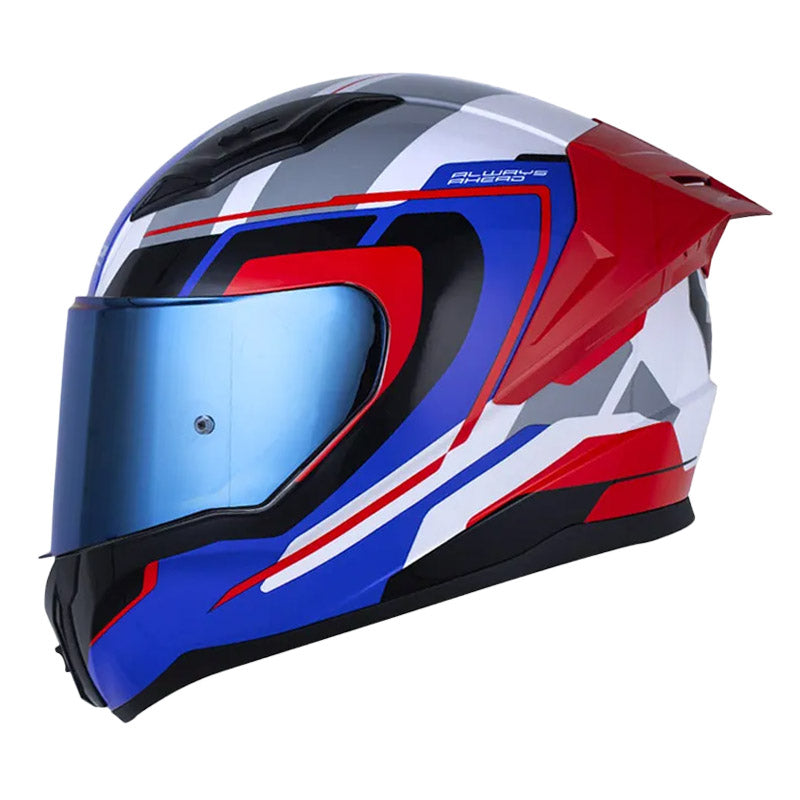 Casco Ls2 Ff810 Fokus Blanco Perlado Rojo Visor Iridium Azul