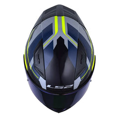 Casco Ls2 Ff810 Fokus Gris Amarillo Neon Visor Iridium Azul