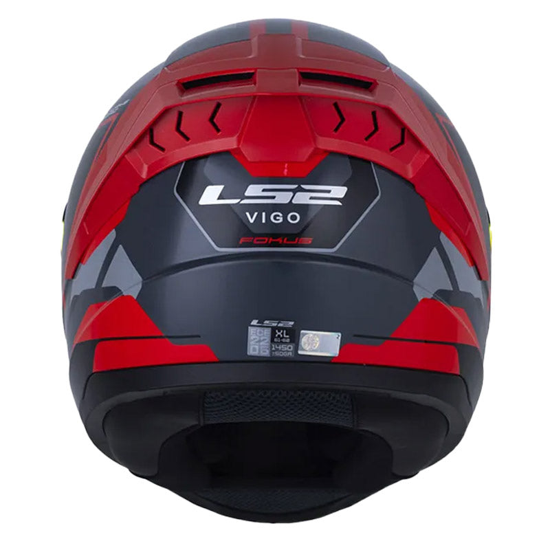Casco Ls2 Ff810 Fokus Gris Oscuro Rojo Visor Revo Rojo