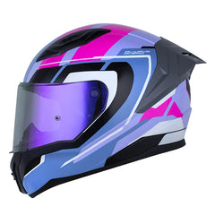 Casco Ls2 Ff810 Fokus Morado Claro Blanco Visor Iridium Morado