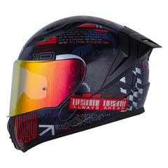 Casco Ls2 Ff810 History Azul Oscuro Rojo Visor Revo Rojo
