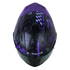Casco Ls2 Ff810 History Gris Oscuro Morado Visor Revo Morado