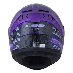 Casco Ls2 Ff810 History Gris Oscuro Morado Visor Revo Morado