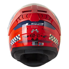 Casco Ls2 Ff810 Vigo Ready Set Beige Rojo Visor Iridium Azul