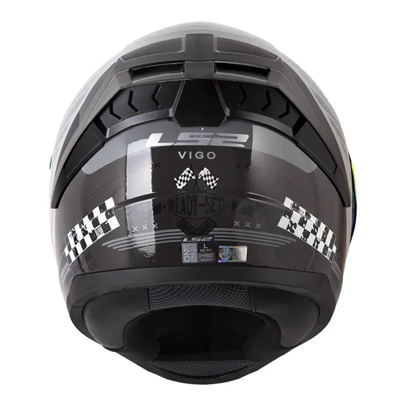 Casco Ls2 Ff810 Vigo Ready Set Gris Visor Revo Rojo