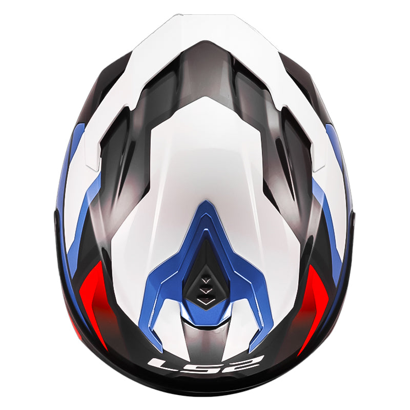 Casco Ls2 Ff817 Viper Azul Rojo Visor Iridium Azul