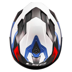 Casco Ls2 Ff817 Viper Azul Rojo Visor Iridium Azul