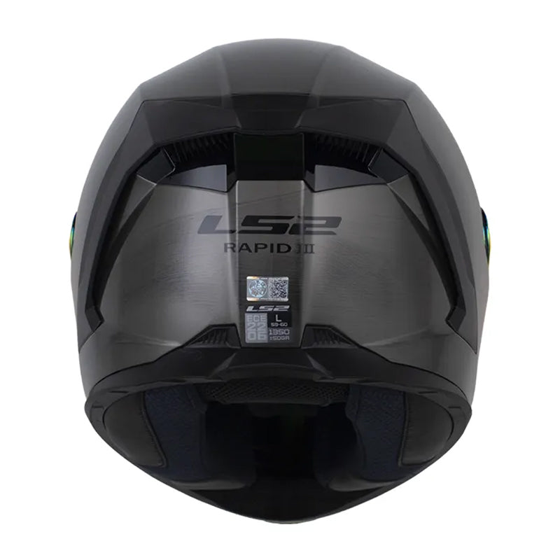 Casco Ls2 Ff820 Jeans Titanio Visor Revo Rojo