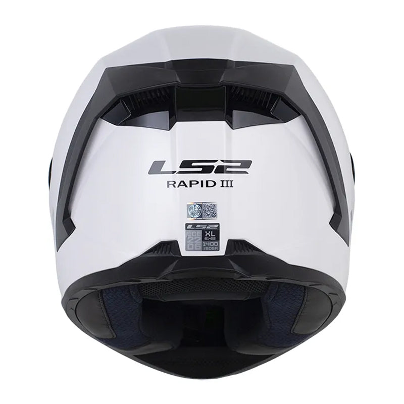 Casco Ls2 Ff820 Solid Blanco Perlado Visor Iridium Rainbow